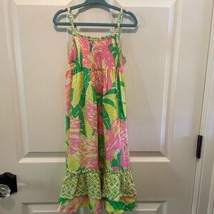 Lilly for Target 3T maxi dress with smocked back and flamingo print
